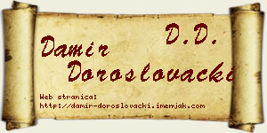 Damir Doroslovački vizit kartica